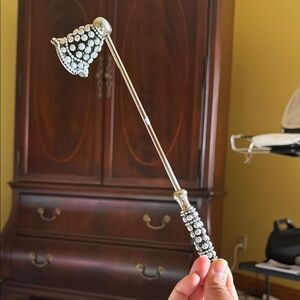 Silver Bejeweled Candle Snuffer